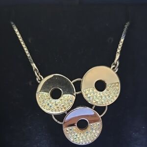 Gold and Silver Triple Circle Necklace